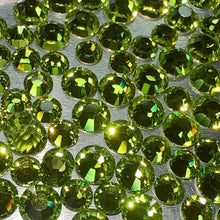 Load image into Gallery viewer, Flatback Crystals, Round, Non-Hotfix PRECIOSA, Limecicle