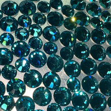 Load image into Gallery viewer, Flatback Crystals, Round, Non-Hotfix PRECIOSA, Indicolite