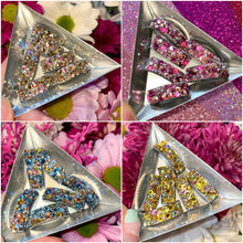 Load image into Gallery viewer, ‘Universe' Multicolour Crystal Chaos Pomp Buckles x 6 (Made Using Luxury Crystals)