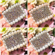 Load image into Gallery viewer, ‘Perfect Pearl’ DISPLAY AB Crystal Chaos Heavy Buckles (Made Using Swarovski)