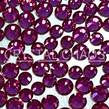 Load image into Gallery viewer, Flatback Crystals, Round, Non-Hotfix PRECIOSA, Fuchsia