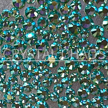 Load image into Gallery viewer, Flatback Crystals, Round, Non-Hotfix PRECIOSA, Caribbean Sea AB