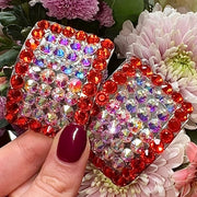 'Demure' Orange Crystal Chaos Heavy Buckles (Made Using High Quality Rhinestones) - Crystal Chaos