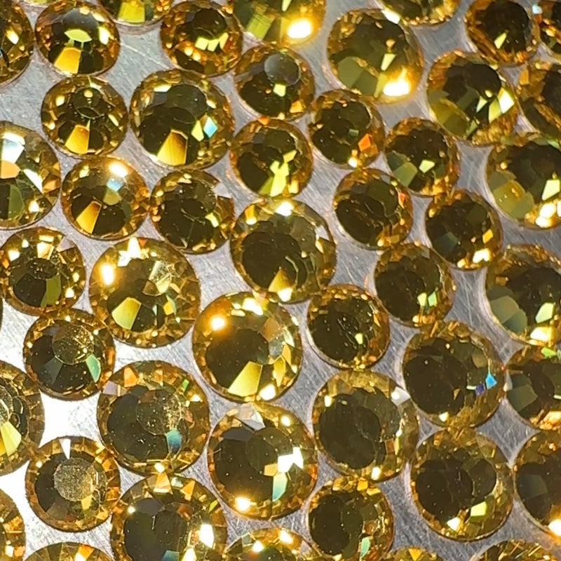 Light Topaz, Non-Hotfix PRECIOSA Crystals Mixed Size Pack SS12/SS16 100pc - Crystal Chaos