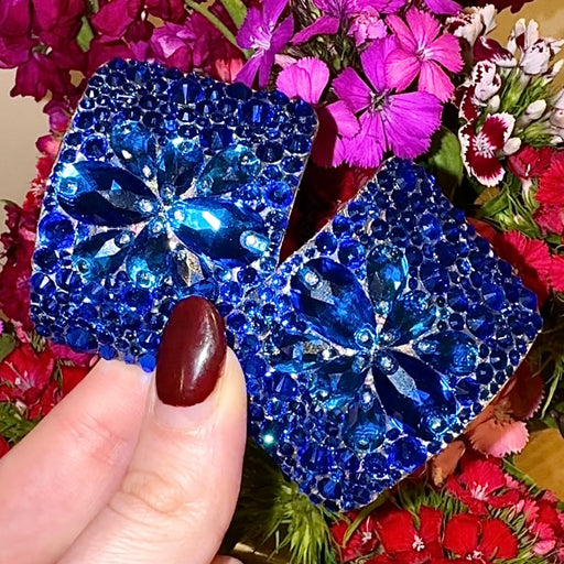 (READY TO SHIP) ‘Galactica’ Blue Crystal Chaos Heavy Buckles (Made Using High Quality Rhinestones) - Crystal Chaos