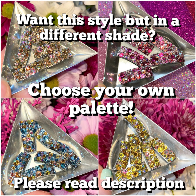 ‘Universe' Multicolour Crystal Chaos Pomp Buckles x 6 (Made Using Luxury Crystals) - Crystal Chaos