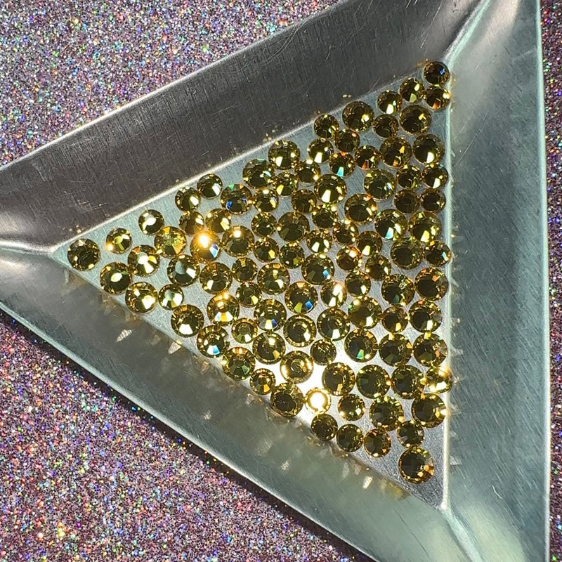 Light Topaz, Non-Hotfix PRECIOSA Crystals Mixed Size Pack SS12/SS16 100pc - Crystal Chaos