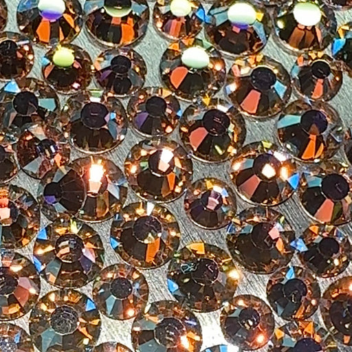 Flatback Crystals, Round, Non-Hotfix PRECIOSA, Vintage Rose AB - Crystal Chaos