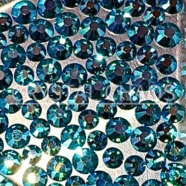 Blue Zircon AB, Non-Hotfix PRECIOSA Crystals Mixed Size Pack SS12/SS16 100pc - Crystal Chaos