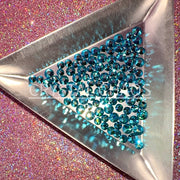 Blue Zircon AB, Non-Hotfix PRECIOSA Crystals Mixed Size Pack SS12/SS16 100pc - Crystal Chaos