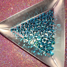 Load image into Gallery viewer, Blue Zircon AB, Non-Hotfix PRECIOSA Crystals Mixed Size Pack SS12/SS16 100pc

