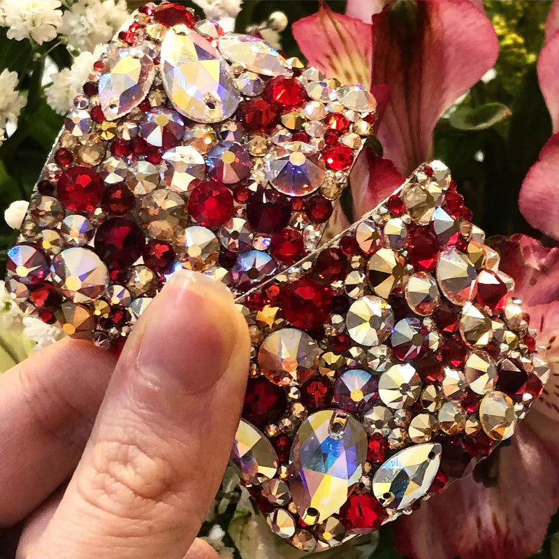 'Meteorite' Multicolour Crystal Chaos Heavy Buckles (Made Using Luxury Crystals) - Crystal Chaos