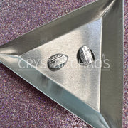 Pear, 3D Rhinestone CHARM 002-S, 12x9mm, Silver/Violet, 2pc - Crystal Chaos