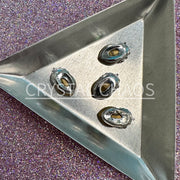 Tiara, 3D Rhinestone CHARM 029-S, 13x8mm, Silver/Crystal AB, 4pc - Crystal Chaos