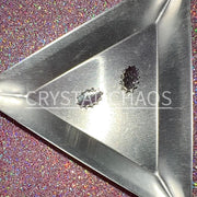 Oval, 3D Rhinestone CHARM 049-S, 10x6mm, Silver/Crystal AB, 2pc - Crystal Chaos