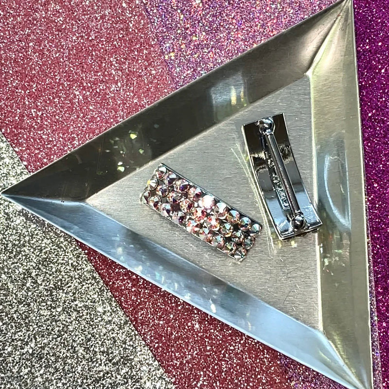 ‘Dainty’ AB Crystal Chaos Pomp Buckles x 6 (Made Using Luxury Crystals) - Crystal Chaos