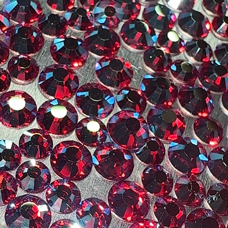 Light Siam AB, Non-Hotfix PRECIOSA Crystals Mixed Size Pack SS12/SS16 100pc - Crystal Chaos