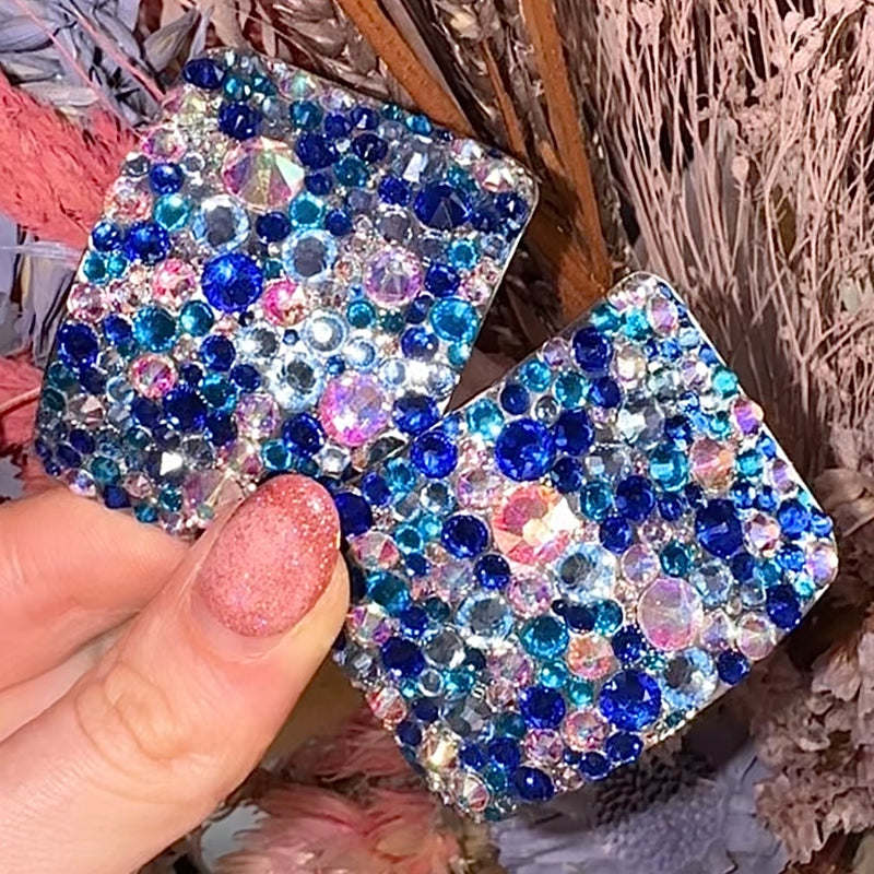 'Universe' Blue Mix Crystal Chaos Heavy Buckles (Made Using High Quality Rhinestones) - Crystal Chaos