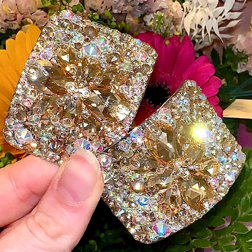 ‘Galactica’ Gold & AB Crystal Chaos Heavy Buckles (Made Using High Quality Rhinestones) - Crystal Chaos