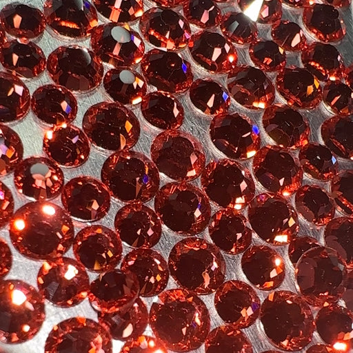 Flatback Crystals, Round, Non-Hotfix PRECIOSA, Padparadscha - Crystal Chaos