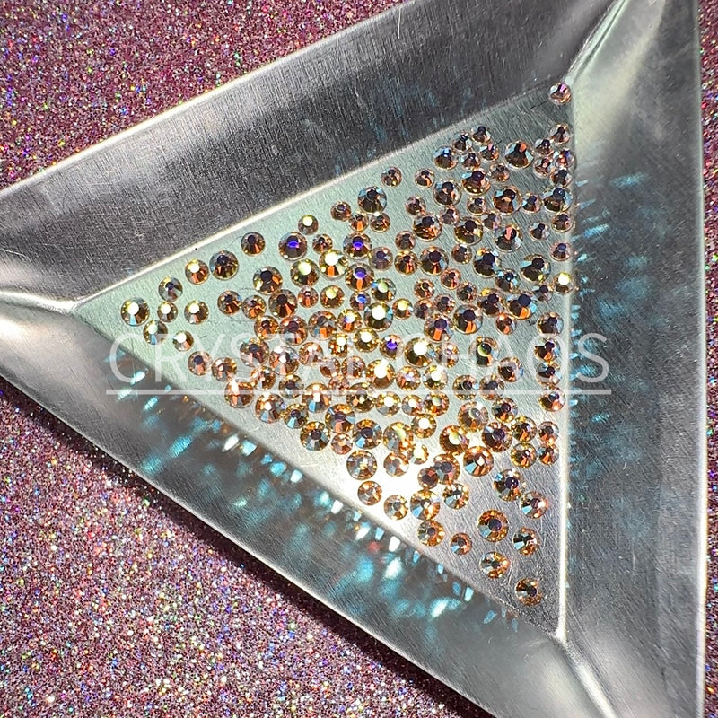 Gold Quartz AB, Non-Hotfix PRECIOSA Crystals Mixed Size Pack SS6/SS8/SS10 150pc - Crystal Chaos