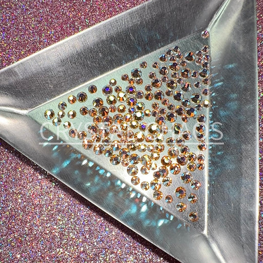 Gold Quartz AB, Non-Hotfix PRECIOSA Crystals Mixed Size Pack SS6/SS8/SS10 150pc - Crystal Chaos