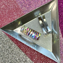 Load image into Gallery viewer, ‘Lux’ AB Crystal Chaos Pomp Buckles x 6 (Made Using Rhinestone Crystals)
