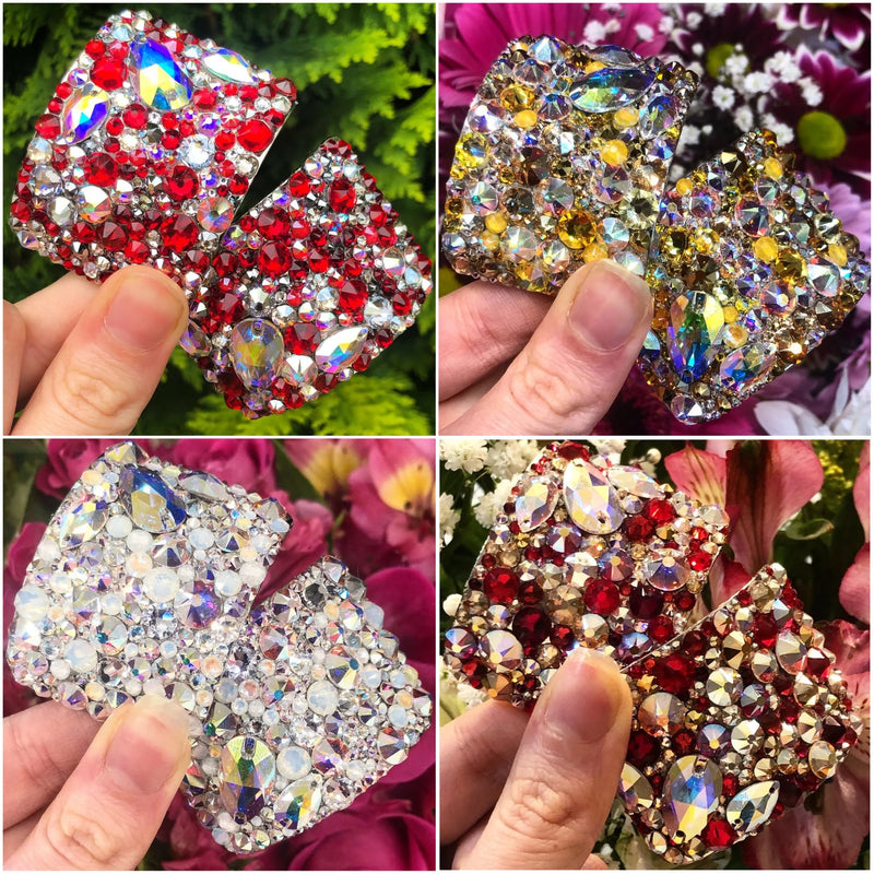 'Meteorite' Multicolour Crystal Chaos Heavy Buckles (Made Using Luxury Crystals) - Crystal Chaos