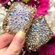 Load image into Gallery viewer, 'Champion' Multicolour Crystal Chaos Heavy Buckles (Made Using Luxury Crystals)
