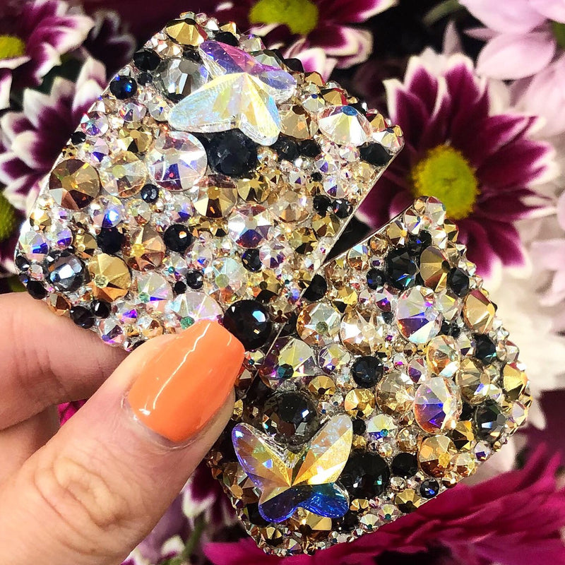 'Flutter' Multicolour Crystal Chaos Heavy Buckles (Made Using Luxury Crystals) - Crystal Chaos