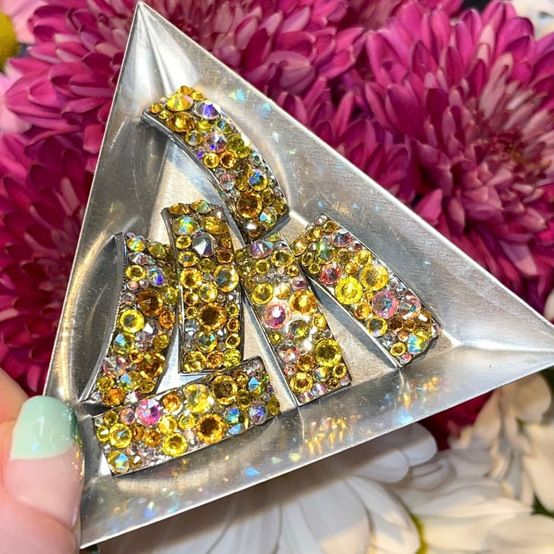 ‘Universe' Multicolour Crystal Chaos Pomp Buckles x 6 (Made Using Luxury Crystals) - Crystal Chaos