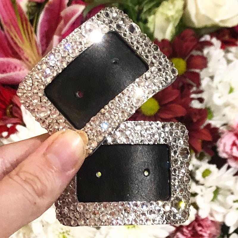 'Starlight' Clear Crystal Chaos Heavy Buckles (Made Using Preciosa) - Crystal Chaos