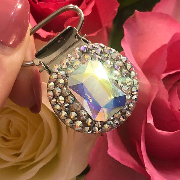 ‘Emerald AB Crystal Chaos Number Clip (Made Using Luxury Crystals) - Crystal Chaos
