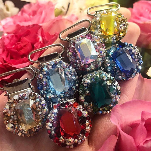 ‘Regal’ Emerald Cut Crystal Chaos Number Clip (Made Using Luxury Crystals) - Crystal Chaos