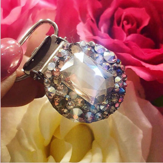 ‘Regal’ Emerald Cut Crystal Chaos Number Clip (Made Using Luxury Crystals) - Crystal Chaos
