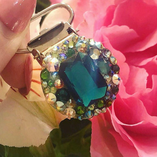 ‘Regal’ Emerald Cut Crystal Chaos Number Clip (Made Using Luxury Crystals) - Crystal Chaos