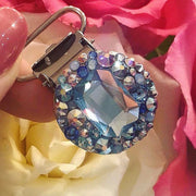‘Regal’ Emerald Cut Crystal Chaos Number Clip (Made Using Luxury Crystals) - Crystal Chaos