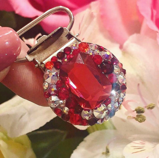 ‘Regal’ Emerald Cut Crystal Chaos Number Clip (Made Using Luxury Crystals) - Crystal Chaos