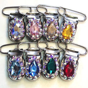 ‘Pear Drop’ Emerald Cut Crystal Chaos Number Clip (Made Using Luxury Crystals) - Crystal Chaos