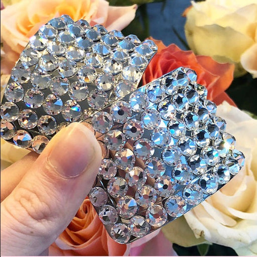 'Demure' Clear Crystal Chaos Heavy Buckles (Made Using Swarovski) - Crystal Chaos