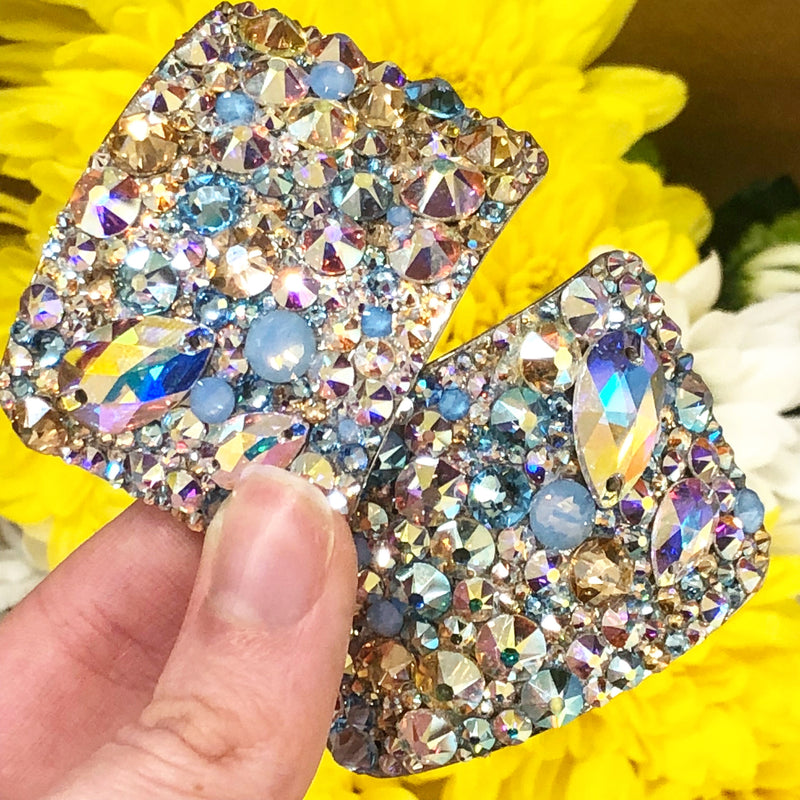 'Elegance' Multicolour Crystal Chaos Heavy Buckles (Made Using Luxury Crystals) - Crystal Chaos