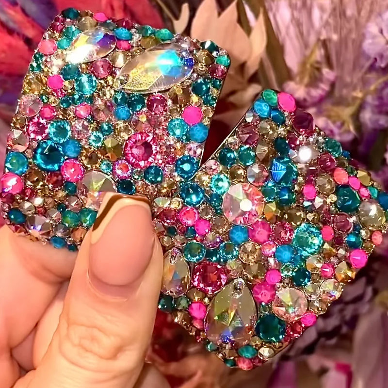 'Elegance' Multicolour Crystal Chaos Heavy Buckles (Made Using Luxury Crystals) - Crystal Chaos