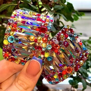 'Ultimate' Multicolour AB Centre Crystal Chaos Heavy Buckles (Made Using Luxury Crystals) - Crystal Chaos