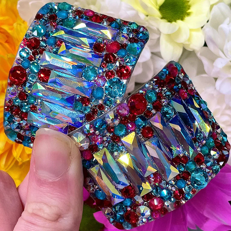 'Ultimate' Multicolour AB Centre Crystal Chaos Heavy Buckles (Made Using Luxury Crystals) - Crystal Chaos