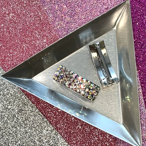 ‘Universe’ AB Crystal Chaos Pomp Buckles x 6 (Made Using Rhinestone Crystals) - Crystal Chaos