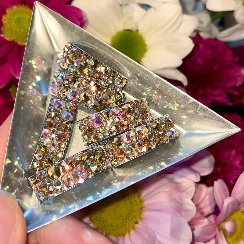 ‘Universe' Multicolour Crystal Chaos Pomp Buckles x 6 (Made Using Luxury Crystals) - Crystal Chaos