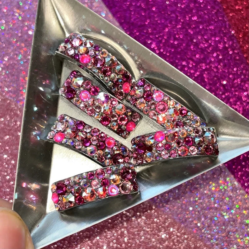 ‘Universe' Multicolour Crystal Chaos Pomp Buckles x 6 (Made Using Luxury Crystals) - Crystal Chaos