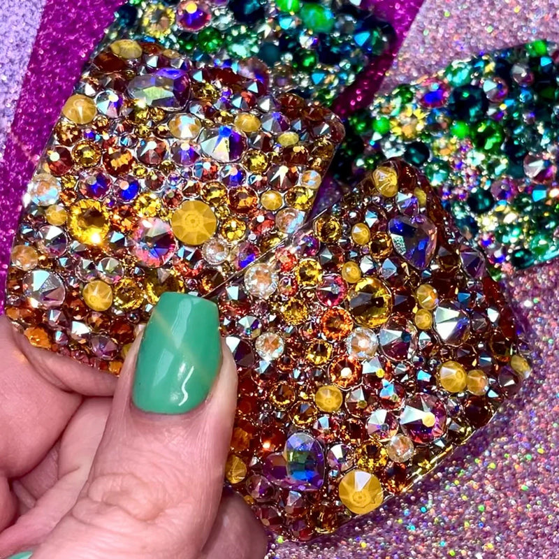 'Showstopper' Multicolour Crystal Chaos Heavy Buckles (Made Using Luxury Crystals) - Crystal Chaos