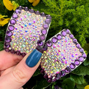 'Perfect Pair' Purple Colour Crystal Chaos Heavy Buckles (Made Using High Quality Rhinestone) - Crystal Chaos
