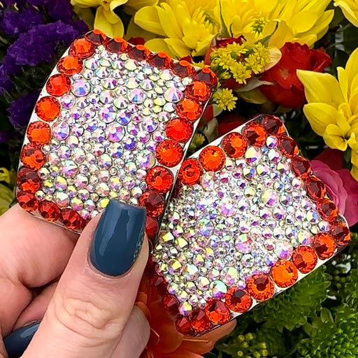 'Perfect Pair' Hyacinth Colour Crystal Chaos Heavy Buckles (Made Using High Quality Rhinestone) - Crystal Chaos